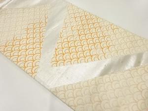 アンティーク　青海波模様織出し袋帯（材料）